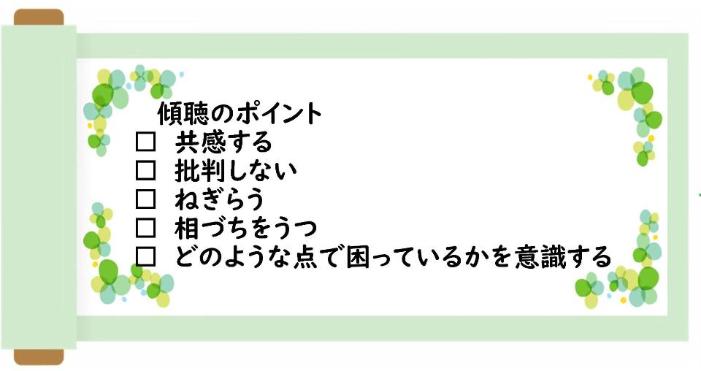 傾聴のポイント