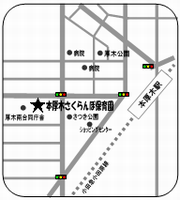 本厚木さくらんぼ保育園の地図