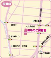 あゆのこ保育園の地図