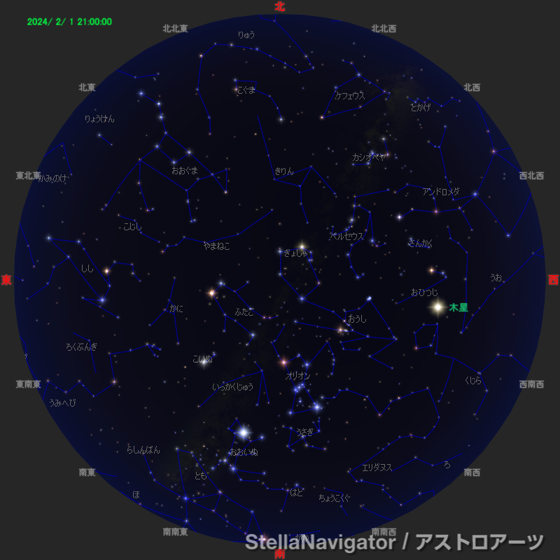 2024年3月1日21時の星空