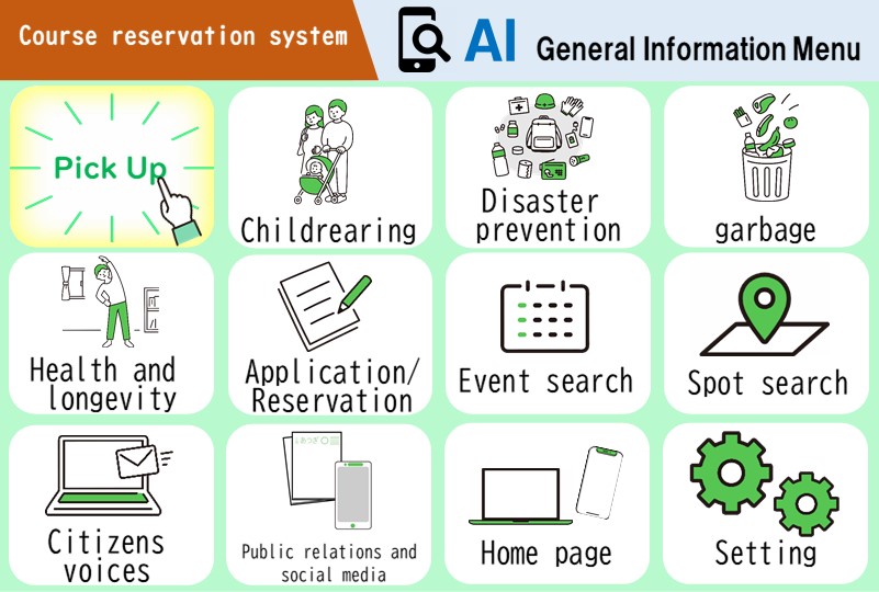 ラインのリッチメニューの英語版の画像