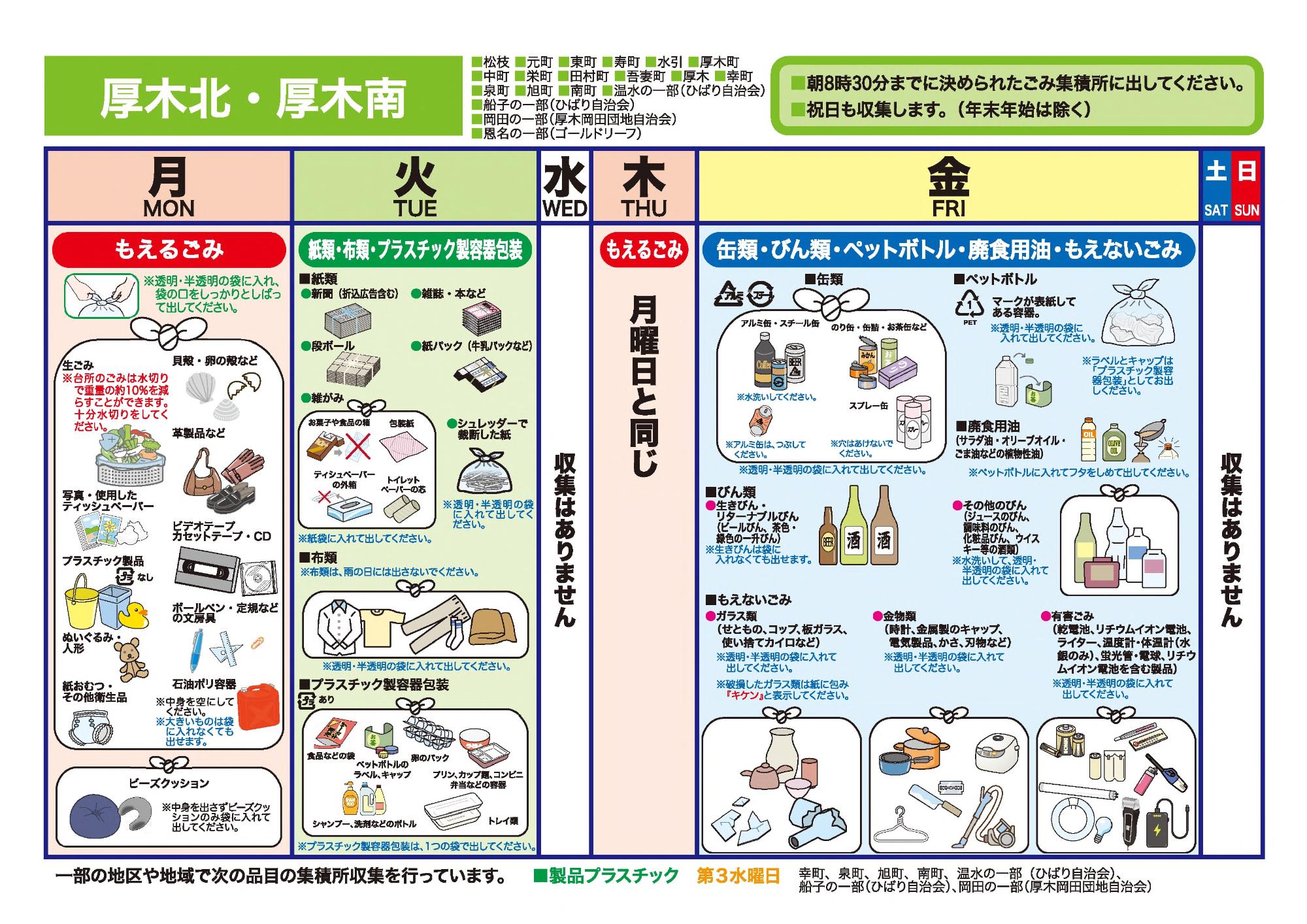 厚木北・南収集日程