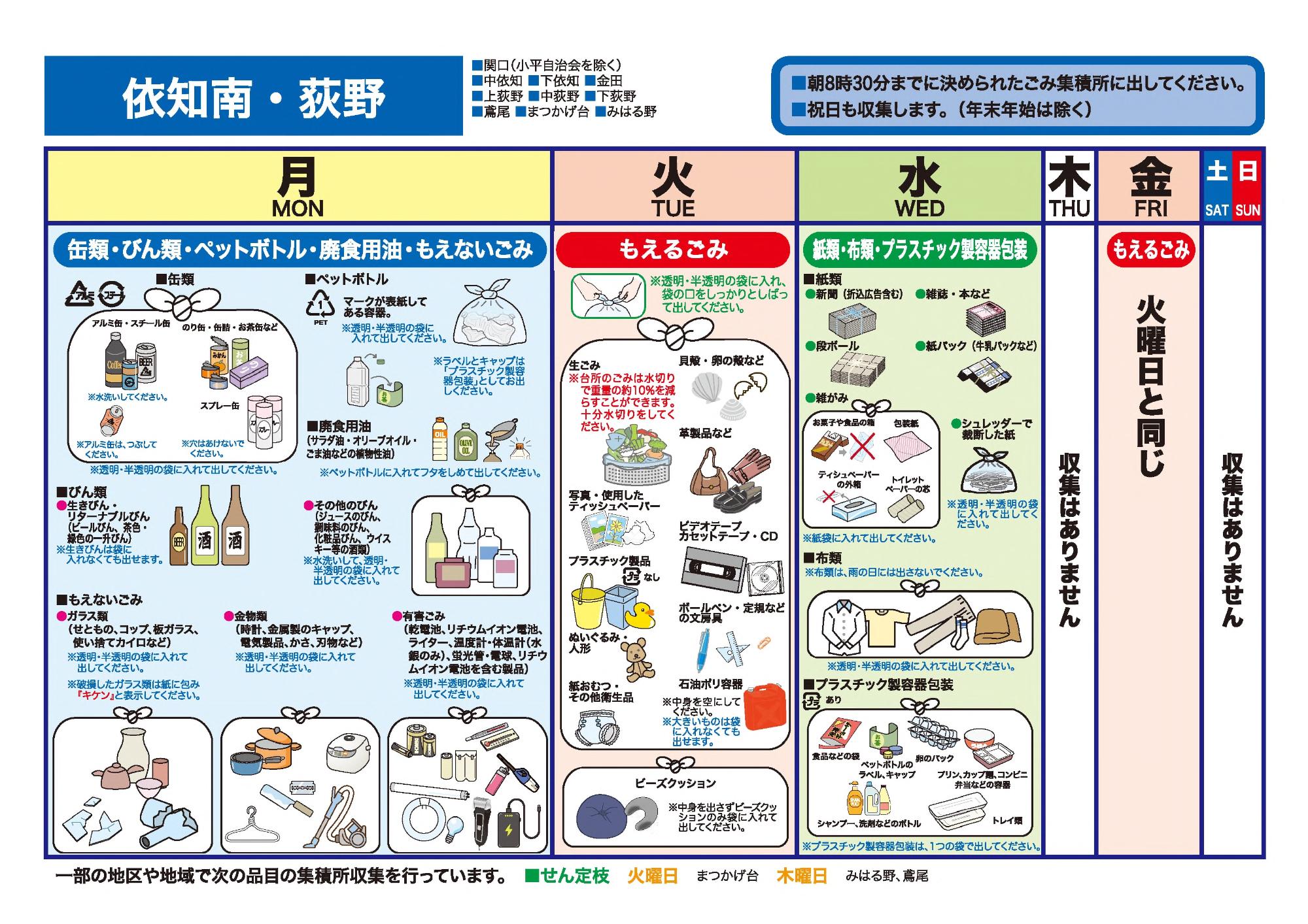 依知南・荻野収集日程