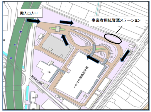 紙資源ステーション案内図