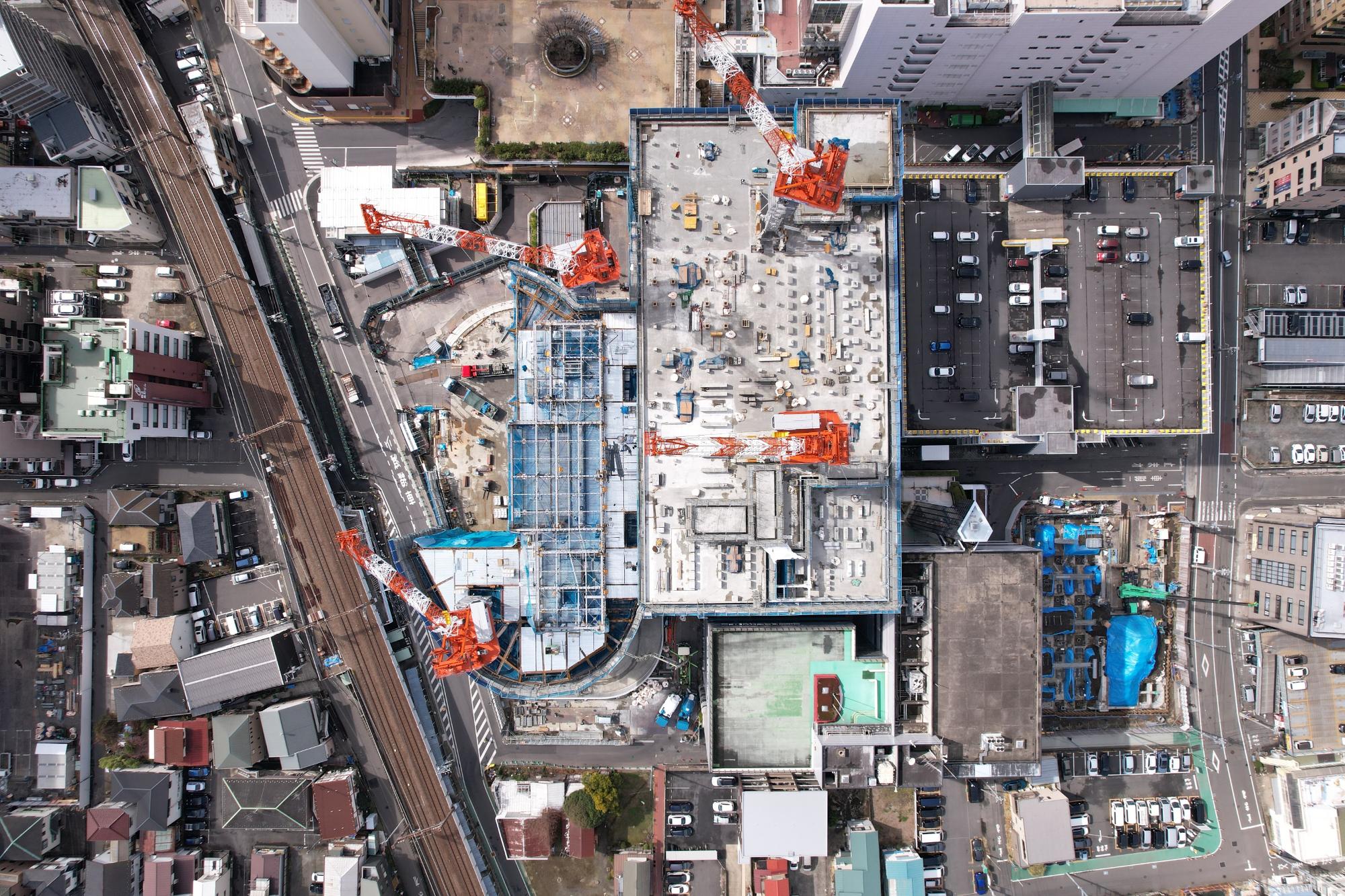 上空150mから(真上から)