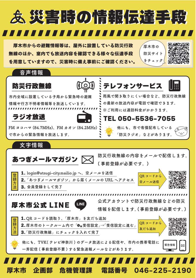 災害時の情報伝達手段画像