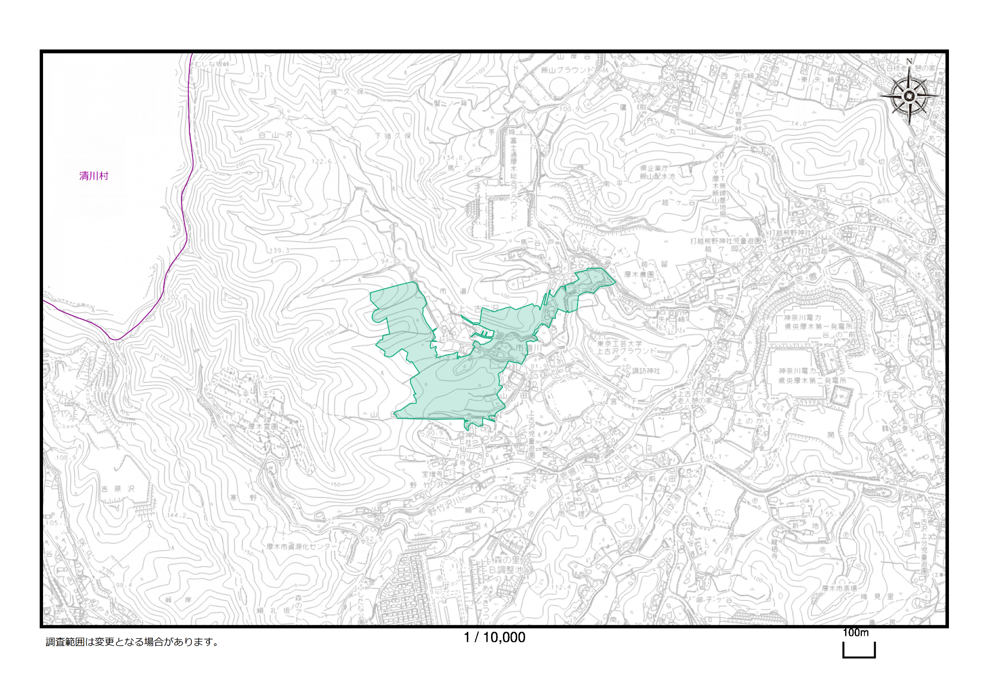 令和7年度地籍調査実施区域_上古沢地区