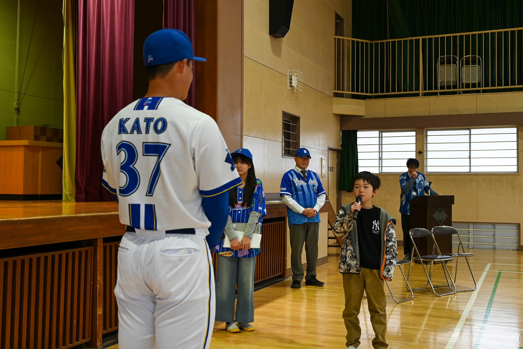 キャップ寄贈式の写真1