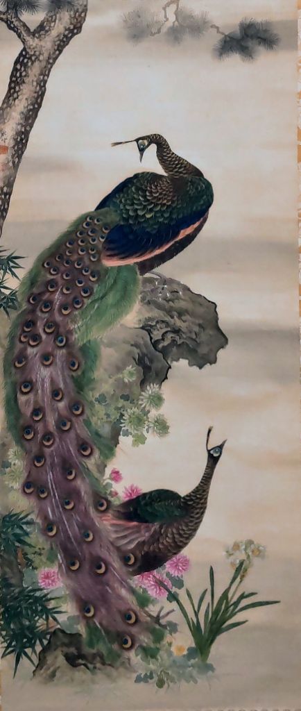 岡本秋輝 孔雀図