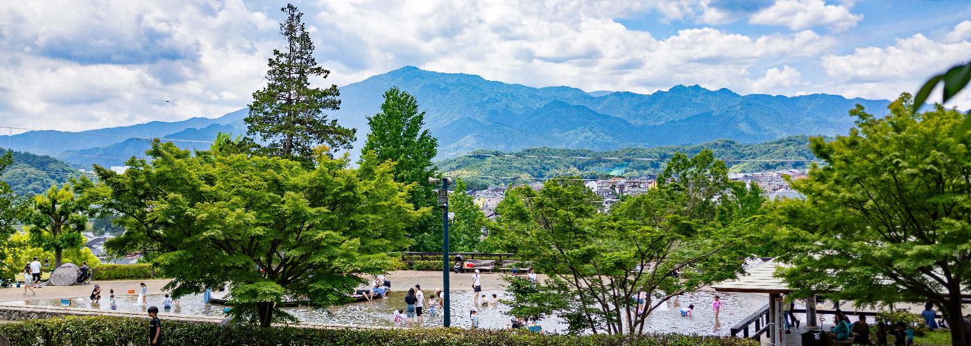 ぼうさいの丘公園の遊びの池