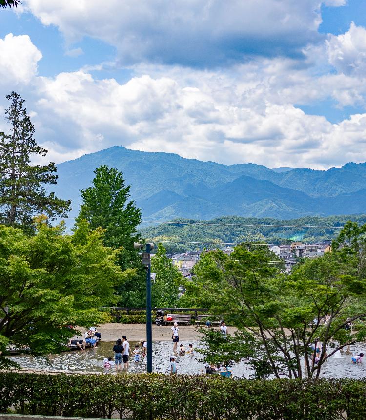 ぼうさいの丘公園の遊びの池