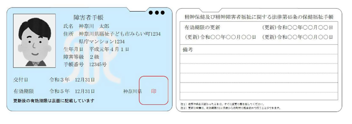 精神手帳カード化サンプル