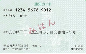 通知カード