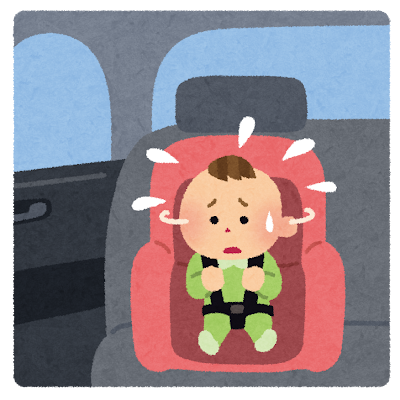 車内に取り残された赤ちゃん