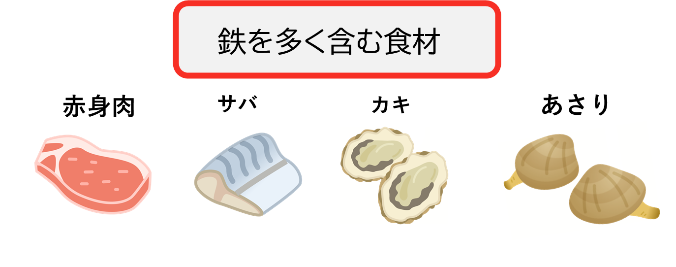 鉄が多く含まれる食材