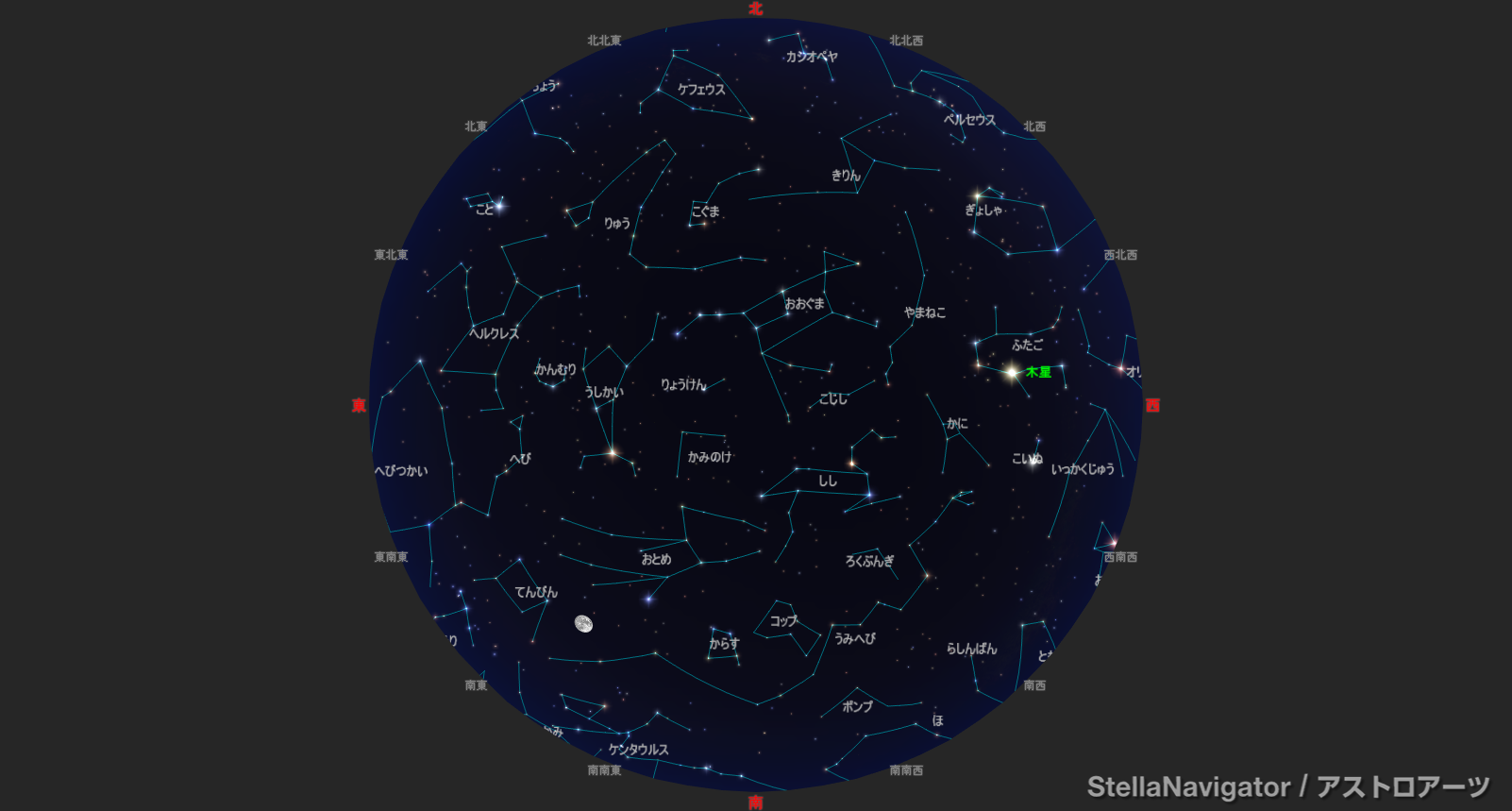 2026年5月1日21時の星空