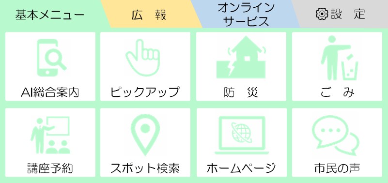 ラインのリッチメニューの画像（シンプル版）