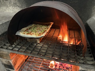 ピザ窯の様子
