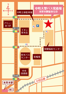 中町バス発着場の地図