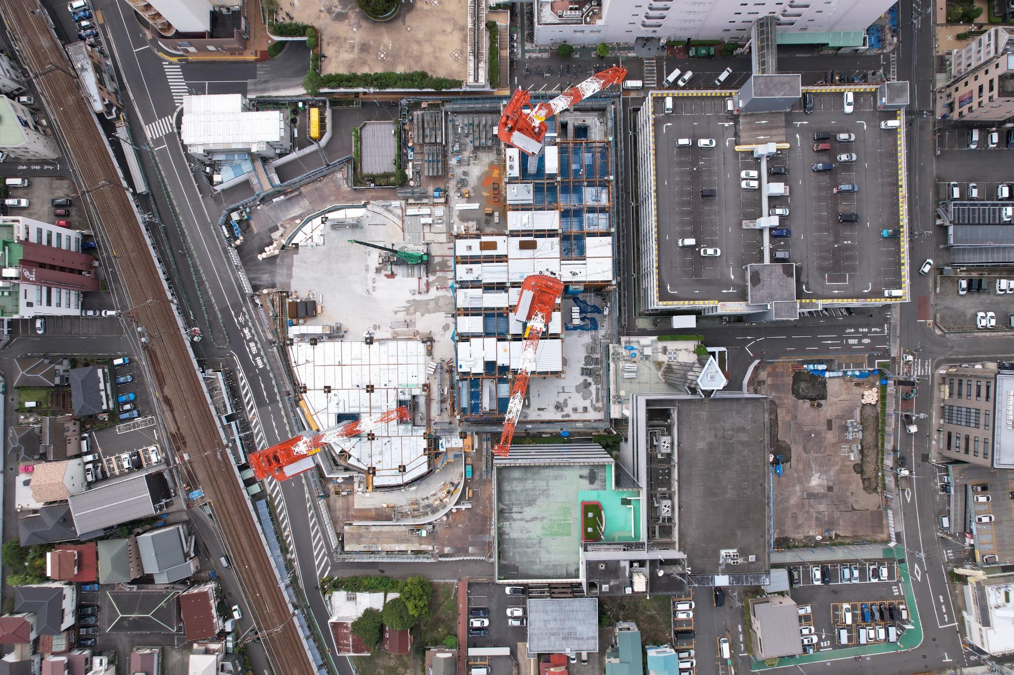 上空150mから（真上から）