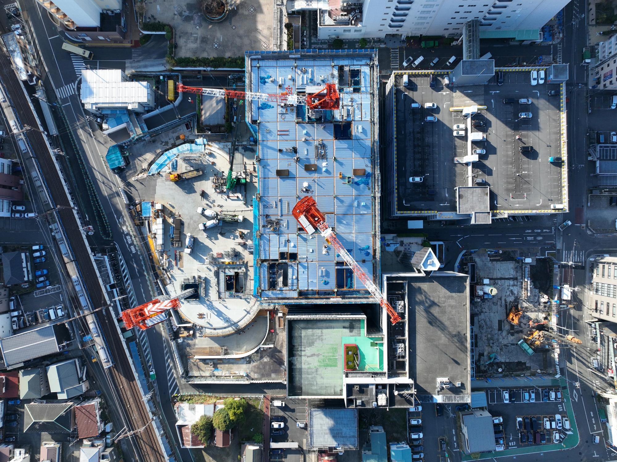 上空150mから（真上から）
