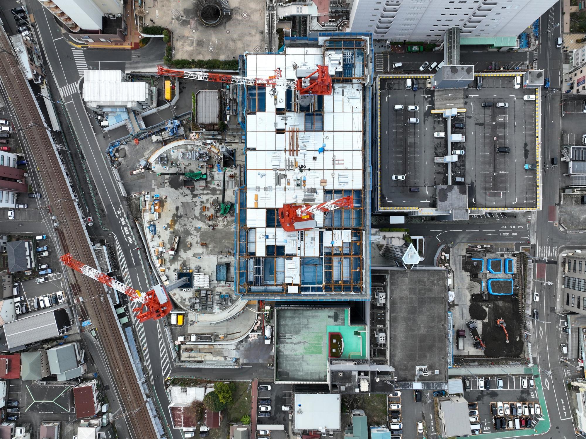 上空150mから（真上から）