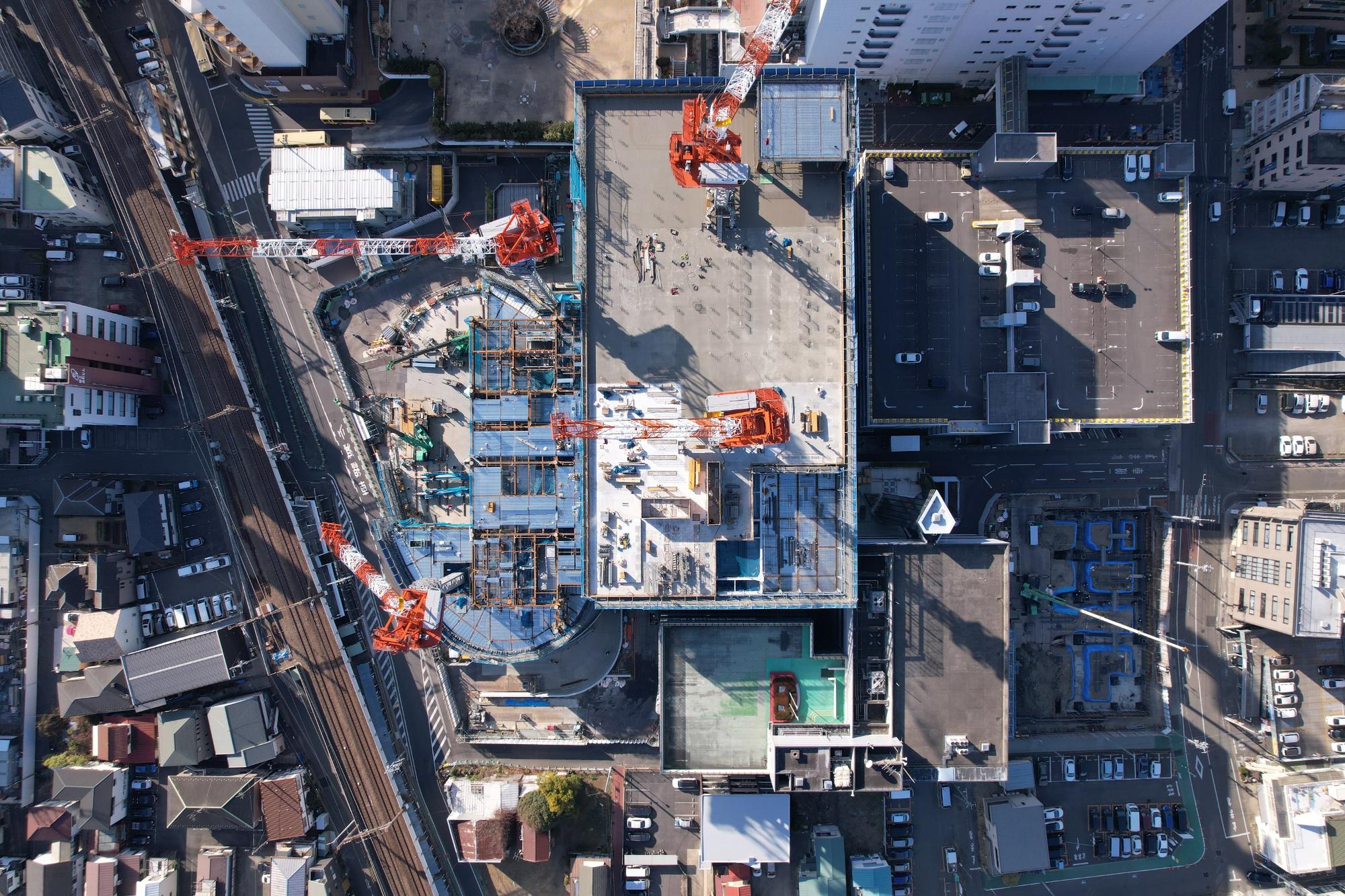上空150mから（真上から）