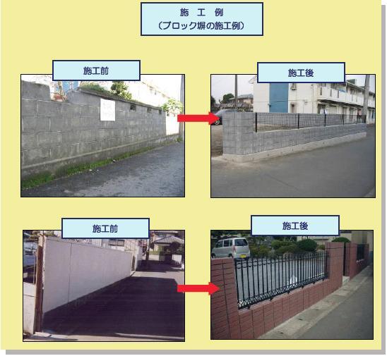 ブロック塀工事施工例