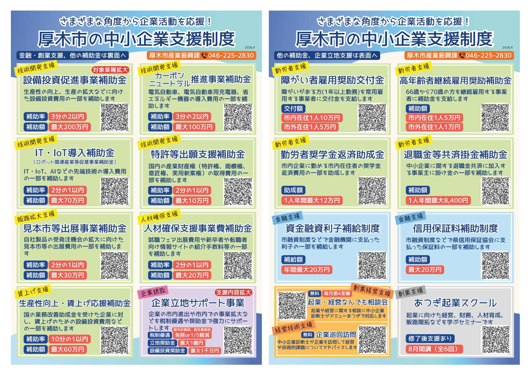 厚木市の中小企業支援制度