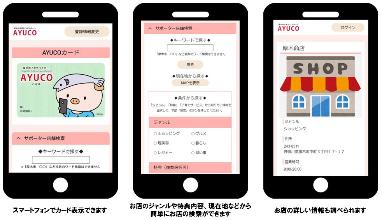 アユコ電子化のスマートフォンで表示したイメージ