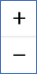 プラスとマイナスのアイコン