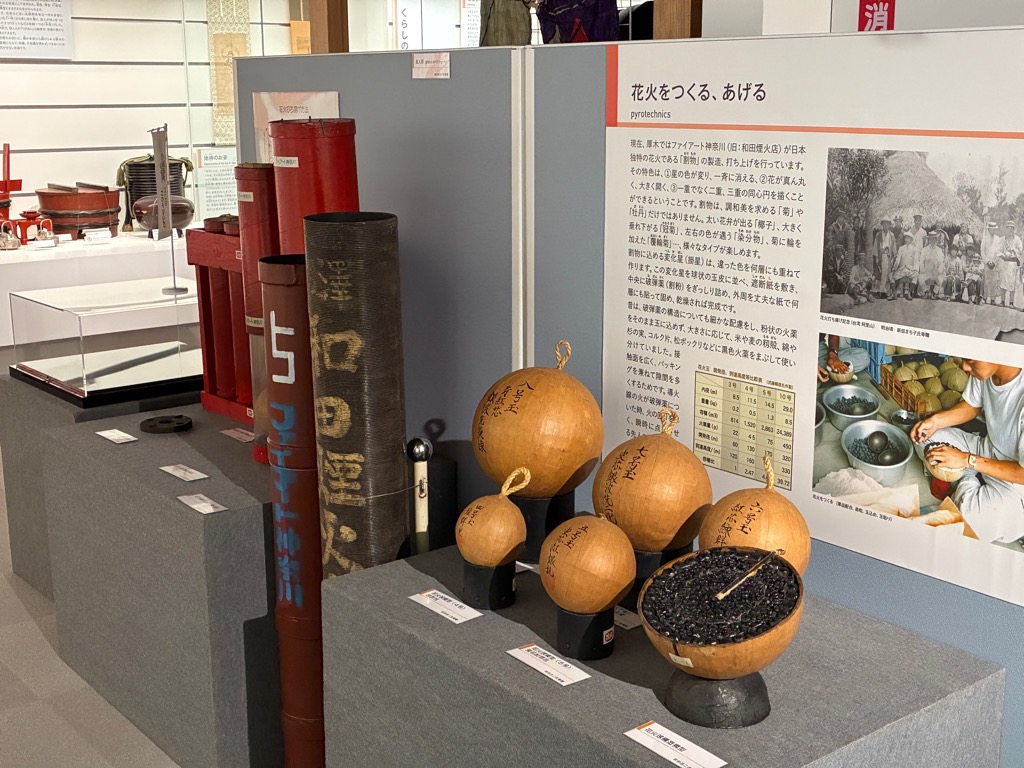 郷土博物館花火展示ブース